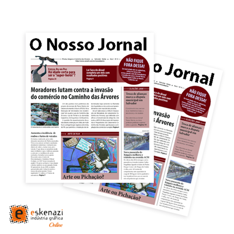 Jornal de Bairro | Impressão de Jornal de Bairro| Loja Grafica Eskenazi