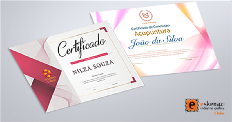 Certificado | Impressão de Certificado | Loja Grafica Eskenazi